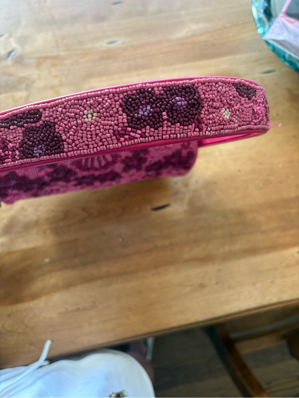 STAUD Pink Beaded Floral Shoulder Bag - Picture 6 of 6
